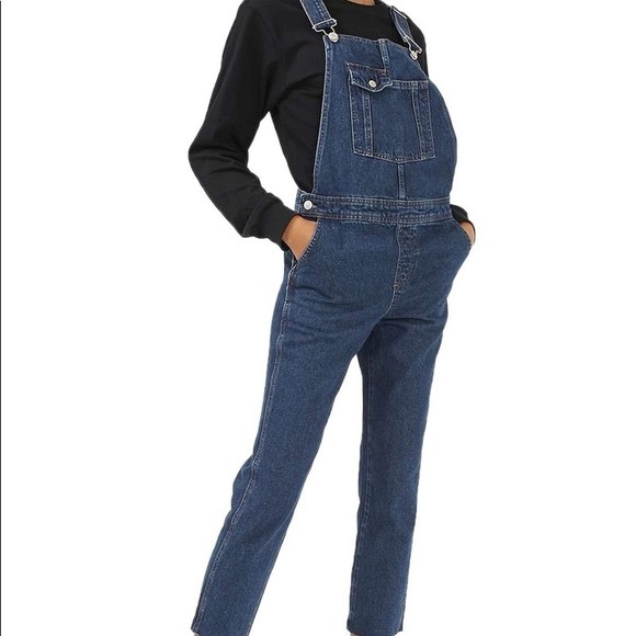 TopShop Moto Slim Denim Overalls - Picture 12 of 12